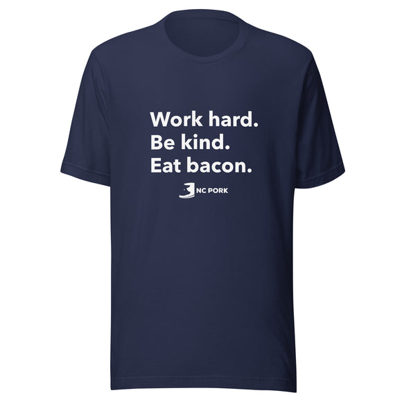 Eat Bacon. Unisex t-shirt - front design